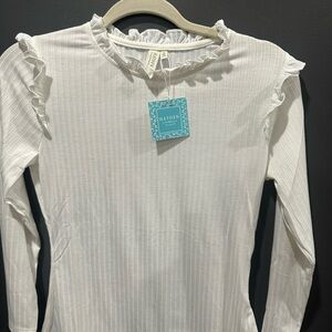 Hayden Ivory Ruffle Sleeve Blouse